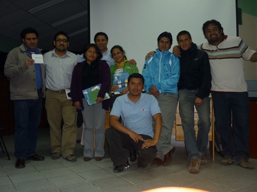 Finalizando el evento con los amigos de Informática del Gobierno Regional de Cajamarca